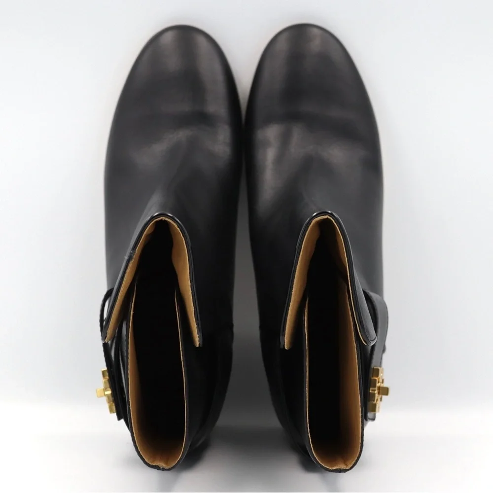 Tory Burch Kira 70MM Bootie Black Leather Ankle Boots US 9.5 M - Picture 9 of 14